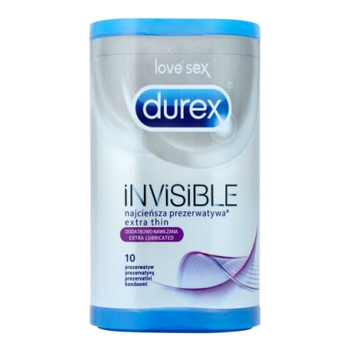 Invisible prezerwatywy dodatkowo nawil?ane 10szt