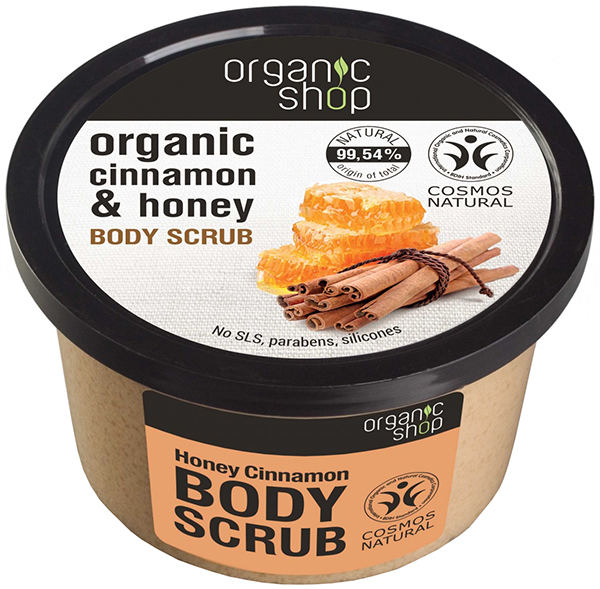 Organic Cinnamon & Honey Body Scrub peeling do cia³a na bazie ekstraktu z cynamonu, organicznego miodu i naturalnego cukru 250ml