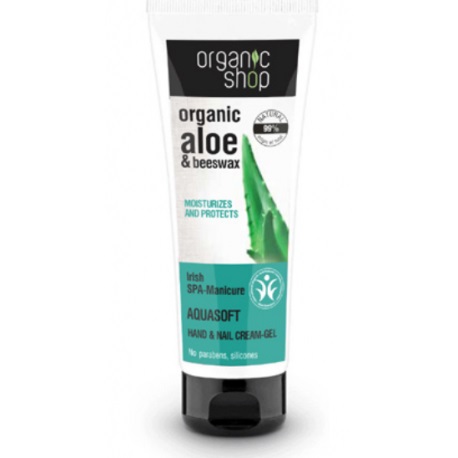 Organic Aloe & Beewax Aquasoft Hand & Nail Cream-Gel kremowy ¿el do r±k i paznokci 75ml