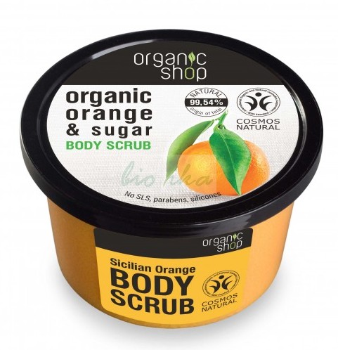 Organic Orange & Sugar Body Scrub peeling do cia³a o zapachu sycylijskiej pomarañczy 250ml