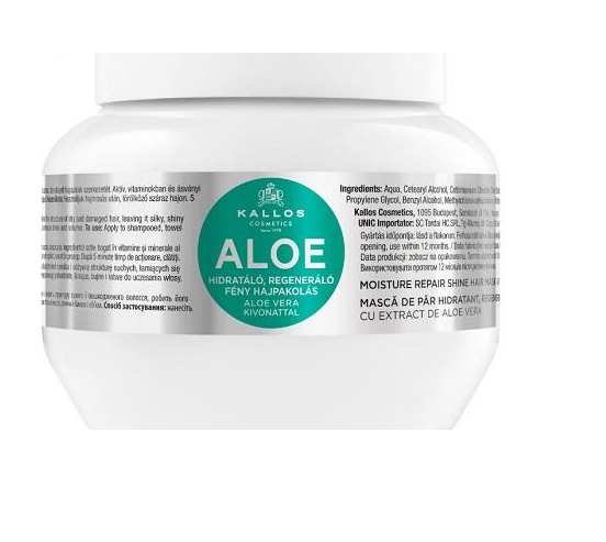 Aloe Moisture Repair Shine Hair Mask With Aloe Vera Extract regeneruj±ca maska dodaj±ca blasku z ekstaraktem aloe vera do w³osów suchych i ³ami±cych siê 275ml