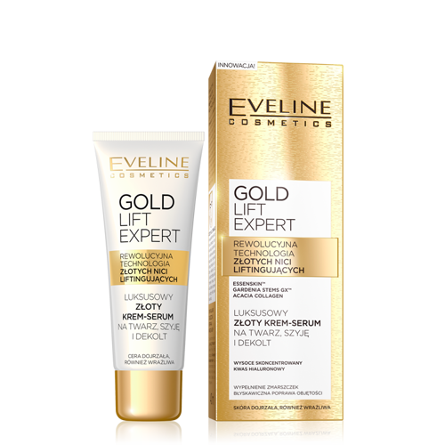 Gold Lift Expert luksusowy z³oty krem-serum na twarz szyjê i dekolt dla skóry dojrza³ej 40ml