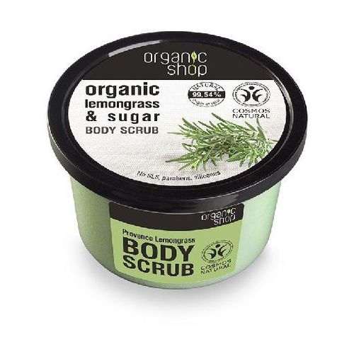 Organic Shop Organic Lemongrass & Sugar Body Scrub peeling do ciaa o zapachu trawy cytrynowej 250ml