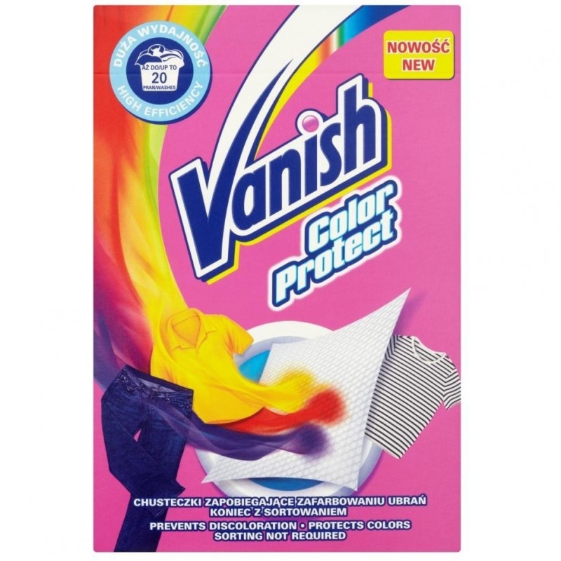 Vanish Color Protect - chusteczki wylapujace barwnik 20 pran
