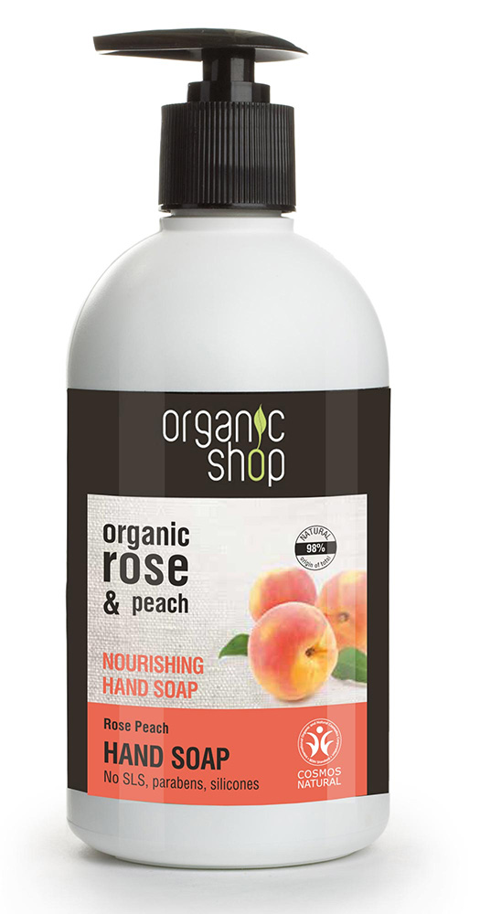 Organic Rose & Peach Nourishing Hand Soap od¿ywcze myd³o do r±k 500ml