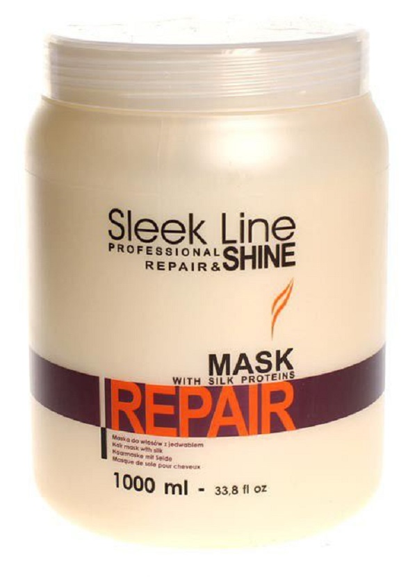 Sleek Line Repair Volume Mask maska do w³osów z jedwabiem zwiêkszaj±ca objêto¶æ 1000ml