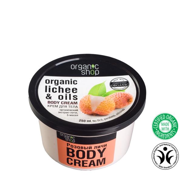 Organic Lychee & 5 Oils Body Cream krem do cia³a o zapachu liczi 250ml
