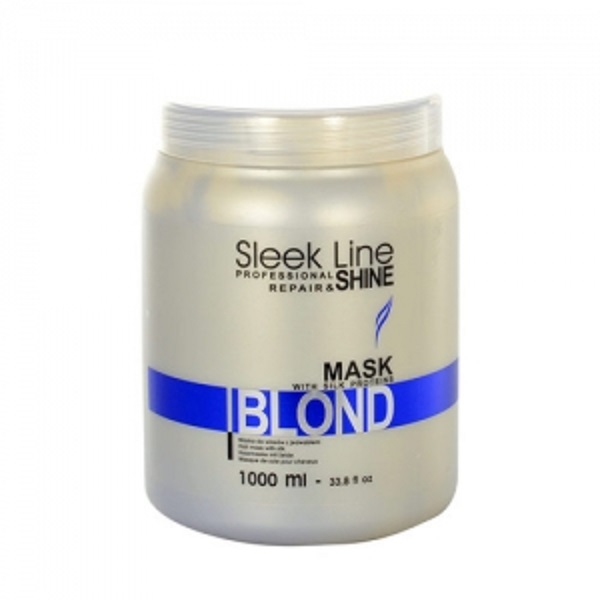 Sleek Line Blond Mask maska z jedwabiem do w³osów blond zapewniaj±ca platynowy odcieñ 1000ml