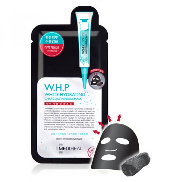 Mediheal W.H.P White Hydrating Black Mask EX czarna maska nawilajco-wybielajca do twarzy 25ml