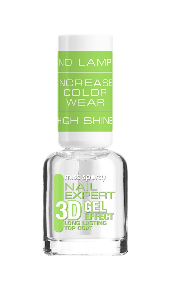 Miss Sporty Nail Expert 3D Gel Effect lakier utwardzajcy 8ml