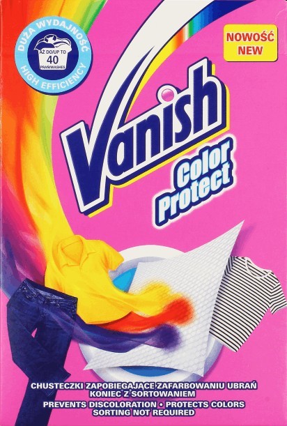 Vanish Color Protect - chusteczki wylapujace barwnik 40 pran