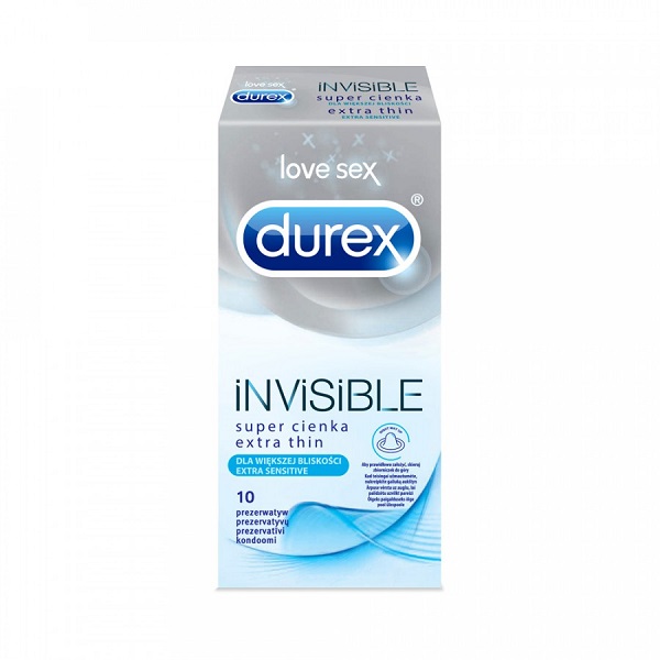 Invisible Extra Thin super cienkie prezerwatywy 10szt