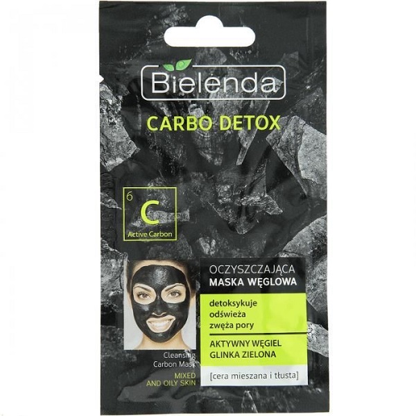 Bielenda Carbo Detox oczyszczajca maska wglowa dla cery mieszanej i tustej 8g