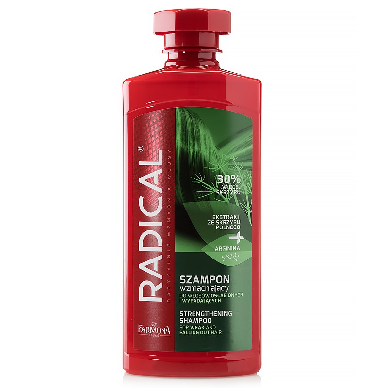 Radical Strenghtening Shampoo szampon wzmacniaj±cy do w³osów os³abionych i wypadaj±cych Ekstrakt ze Skrzypu Polnego 400ml